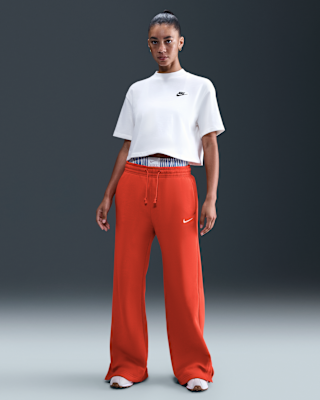 NIKE☆Phoenix Fleece Wide Leg ジョガーパンツ 2色【UK発】 Nike Sportswear Phoenix Fleece Women's High-Waisted Wide-Leg